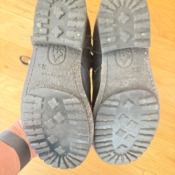 Ash Black Combat Boots with Silver Studs - Picture 9 of 13